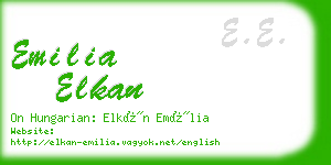 emilia elkan business card